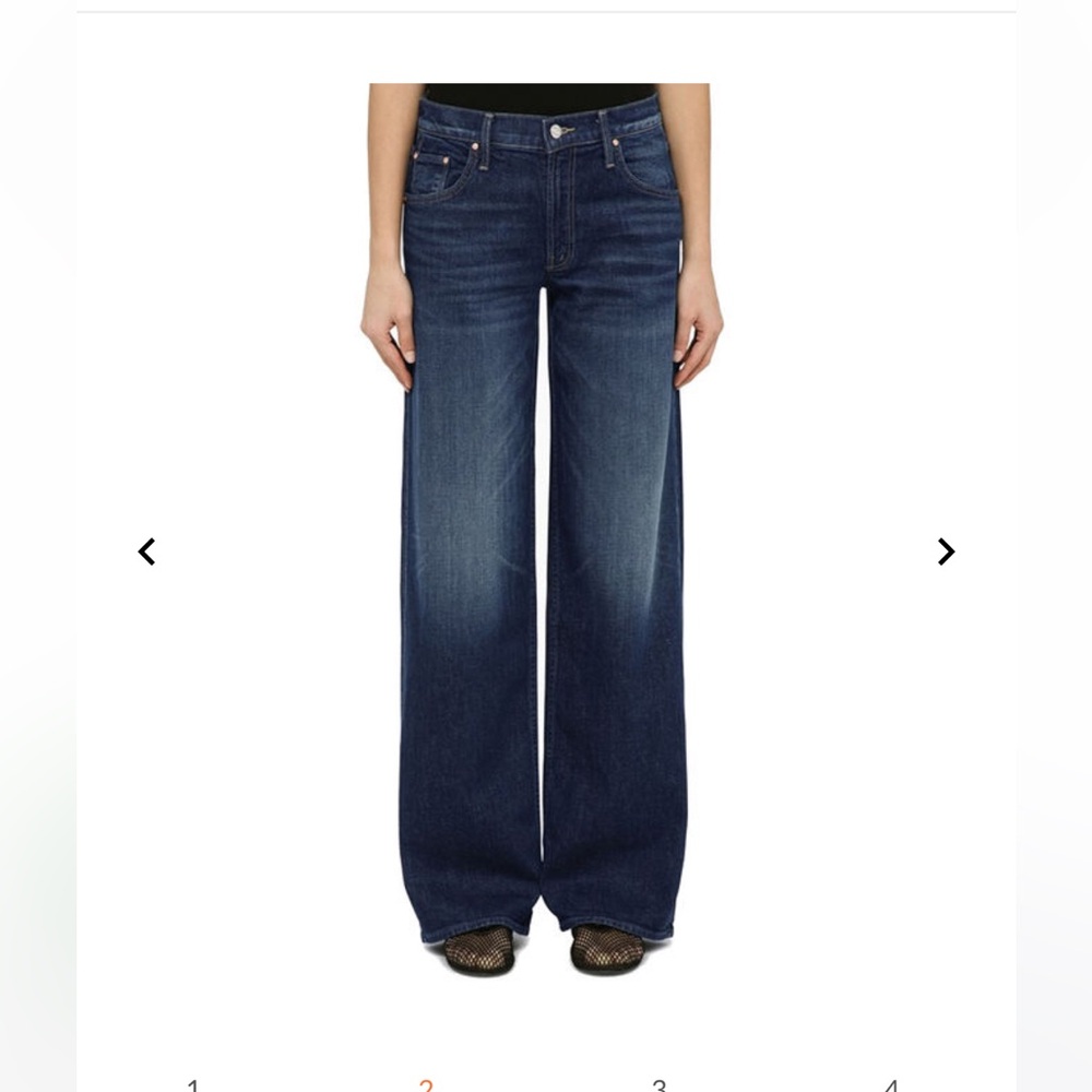 MOTHER Dark Blue Flare & Wide Leg Jeans